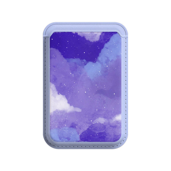 Bleu Violet Astral - Porte Cartes En Cuir