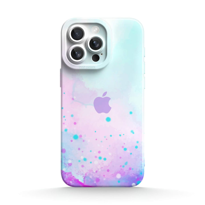 Aquarelle Rose Bleu - Coque iPhone