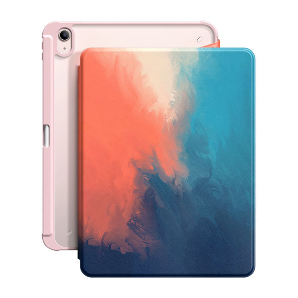 Bleu Orange - Coque iPad Snap 360° Support Résistant Aux Chocs