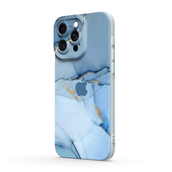 Gold Crack Blue - iPhone Case