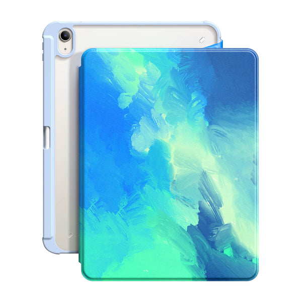 Bleu Turquoise - Coque iPad Snap 360° Support Résistant Aux Chocs