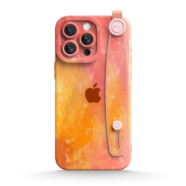 Orange Red Seaweed - iPhone Wrist Strap Case