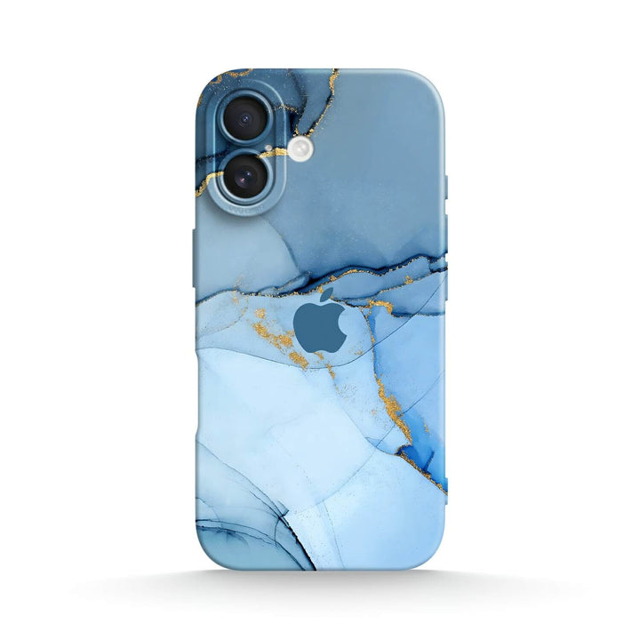 Gold Crack Blue - iPhone Case