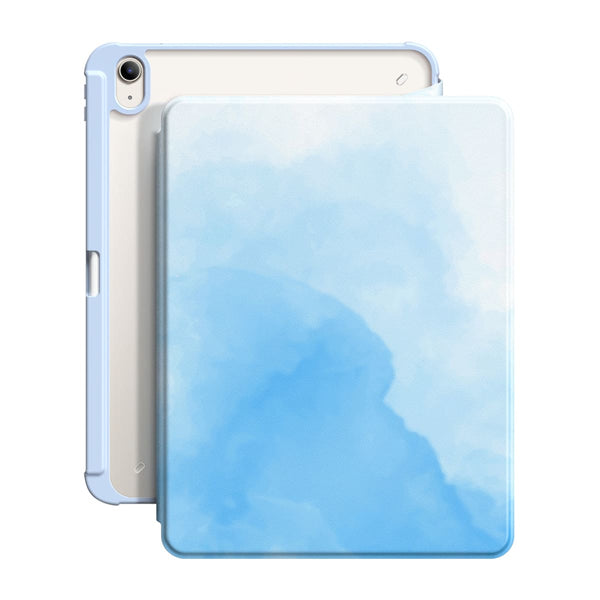 Bleu Aquarelle - Coque iPad Snap 360° Support Résistant Aux Chocs