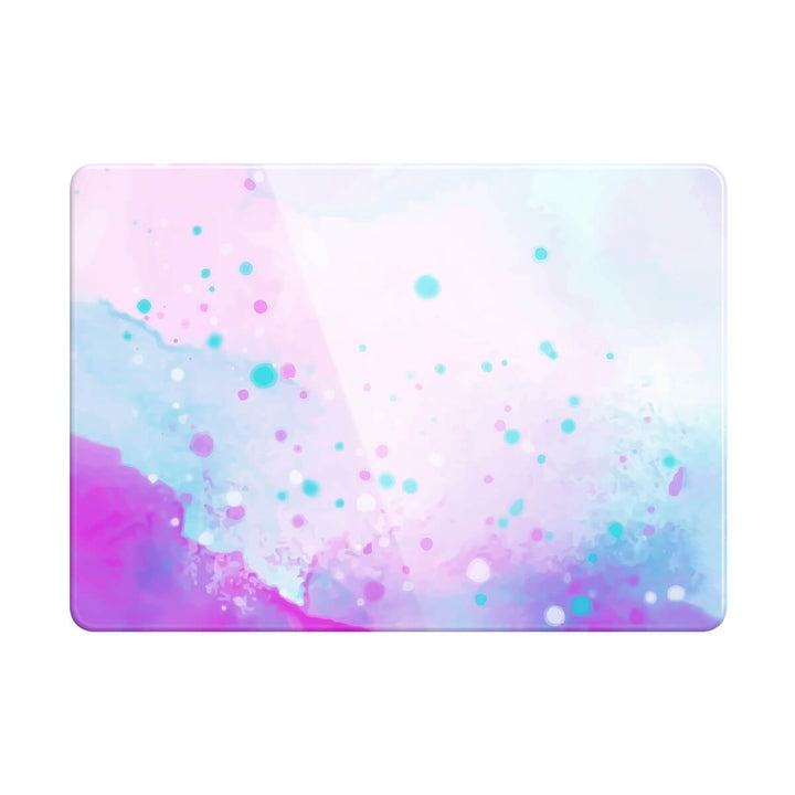 Aquarelle Rose Bleu - Coque MacBook