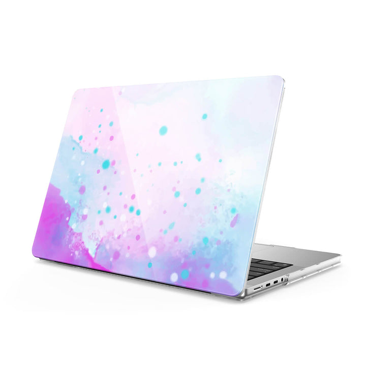 Aquarelle Rose Bleu - Coque MacBook