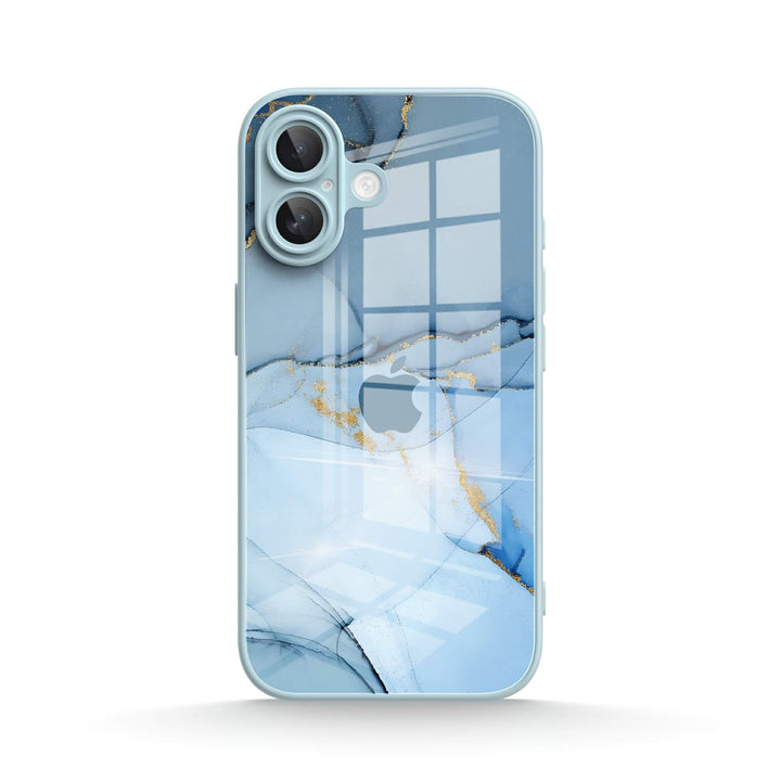 Gold Crack Blue - iPhone Case