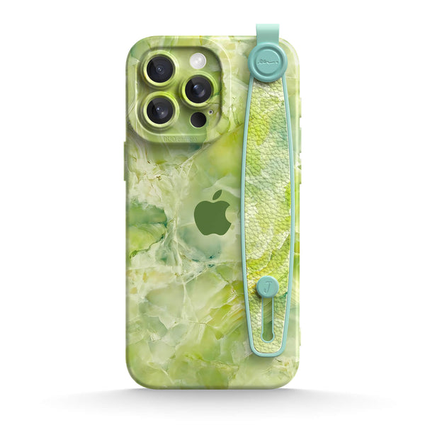 Ice Flower Jade - iPhone Wrist Strap Case