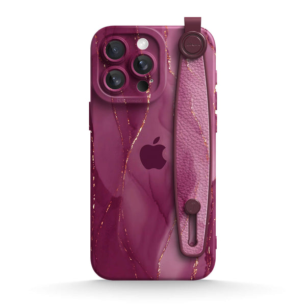 Gilt Plum Red - iPhone Wrist Strap Case