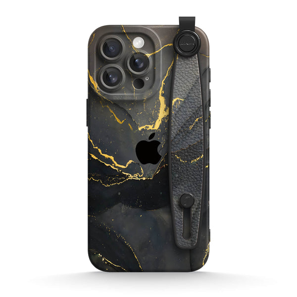 Black Gold Sand - iPhone Wrist Strap Case