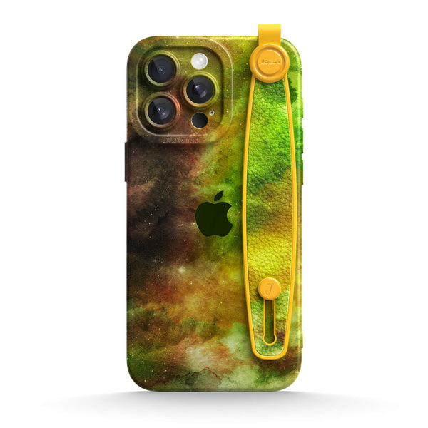 Yellow-Green Nebula - iPhone Wrist Strap Case