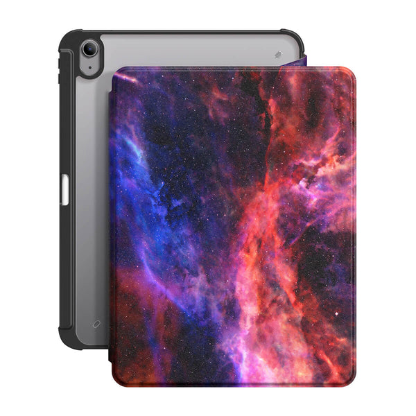 Nébuleuse Bleu Rouge - Coque iPad Snap 360° Support Résistant Aux Chocs