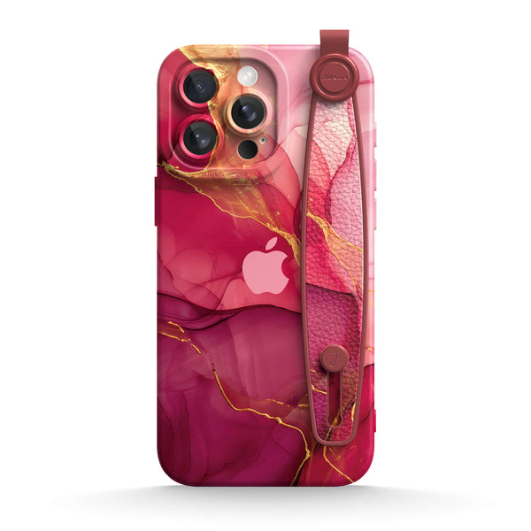 Agate Rose Gold - iPhone Wrist Strap Case