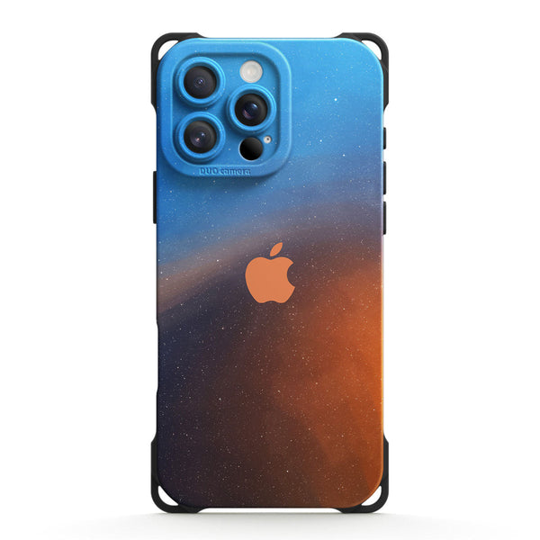 Polar-Blue To Orange - iPhone Ultra Impact Resistant Protective Case