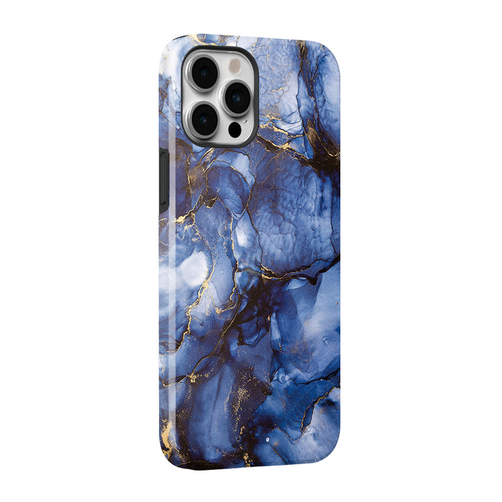 Doré Vague Bleu - Coque iPhone