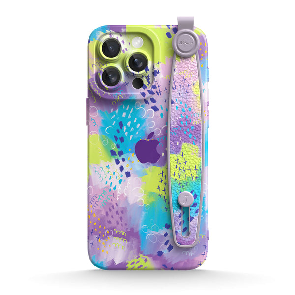 Fluttering Lavender - iPhone Wrist Strap Case