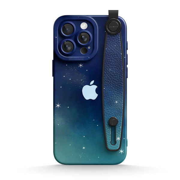 Star Blue Green - iPhone Wrist Strap Case