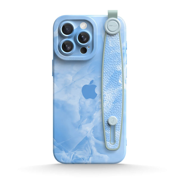 Ice Crack Blue - iPhone Wrist Strap Case