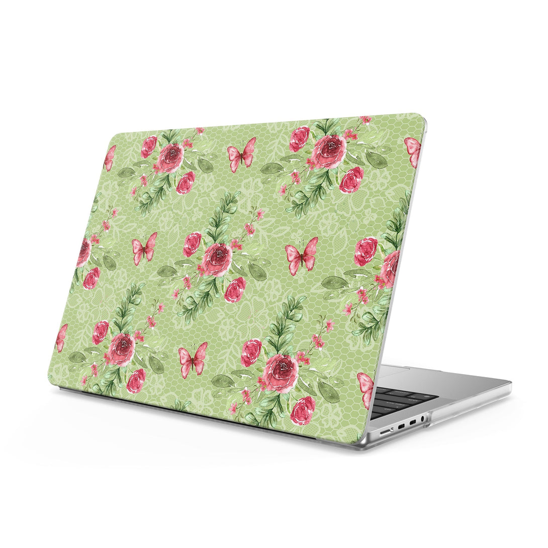 Butterfly Among Flowers - Macbook Case