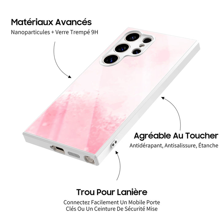 Aquarelle Rose Bleu - Coque Samsung