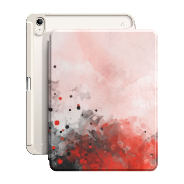 Encre Splash Rouge - Coque iPad Snap 360° Support Résistant Aux Chocs