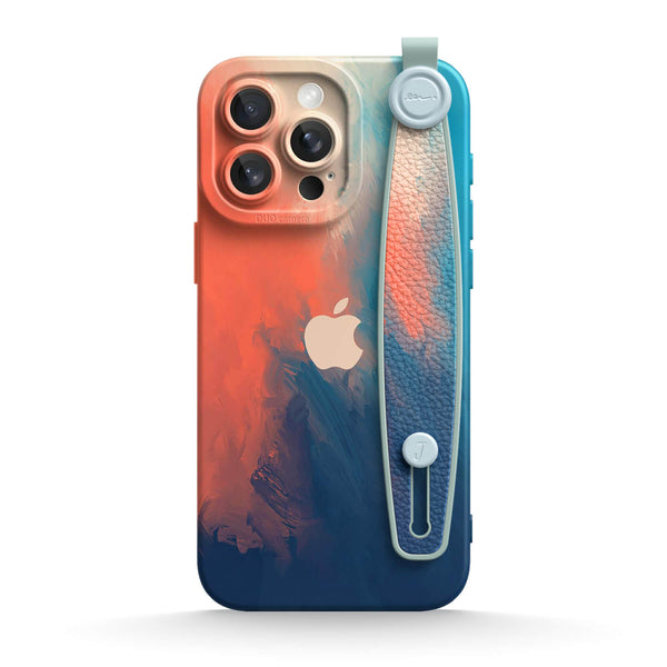 Blue Orange - iPhone Wrist Strap Case